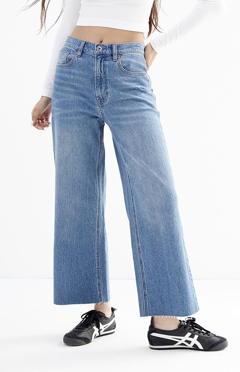 Nora Stretch Dark Indigo Cropped Wide Leg Jeans