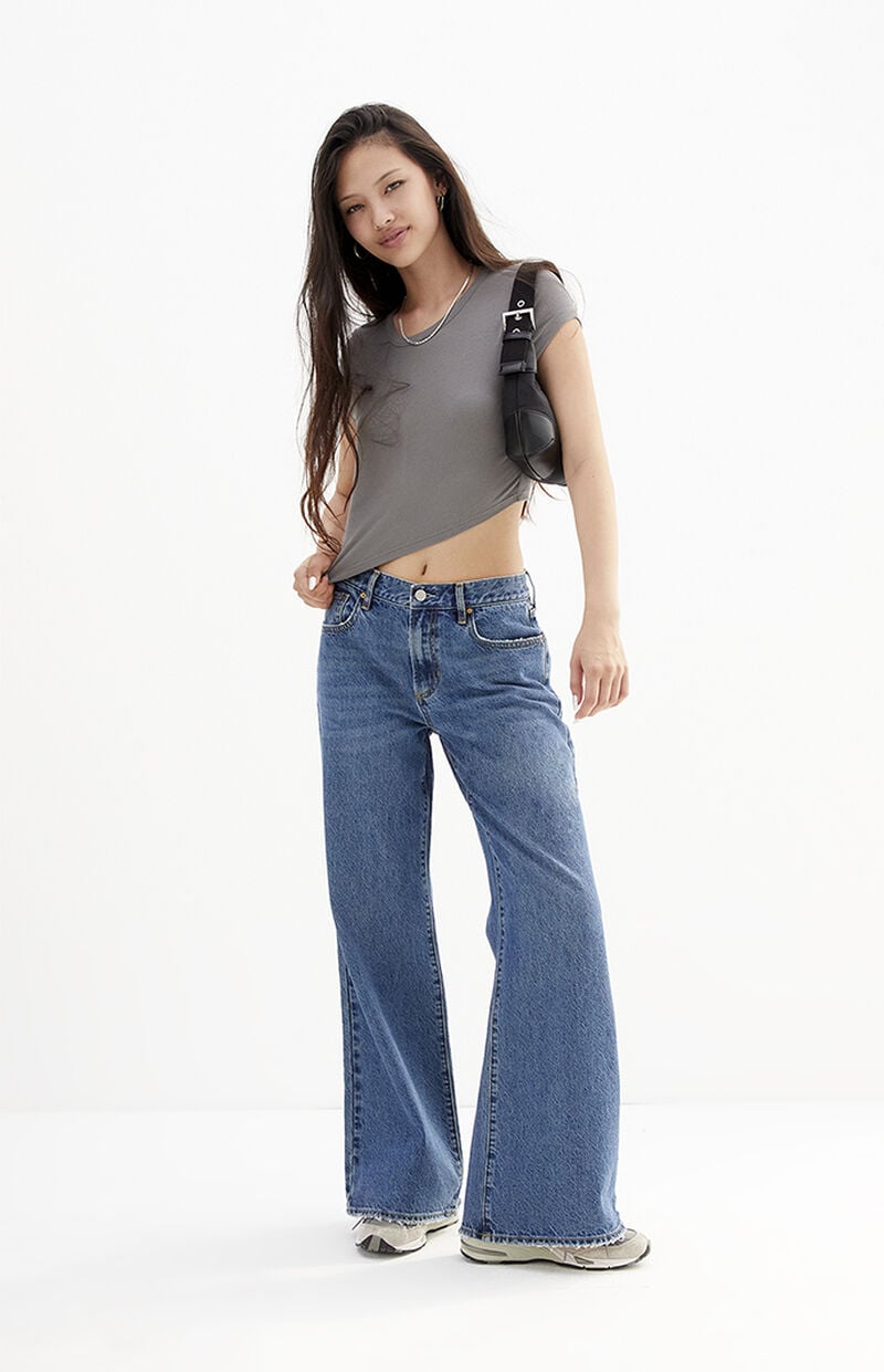 Lena Dark Indigo Low Rise Super Baggy Jeans