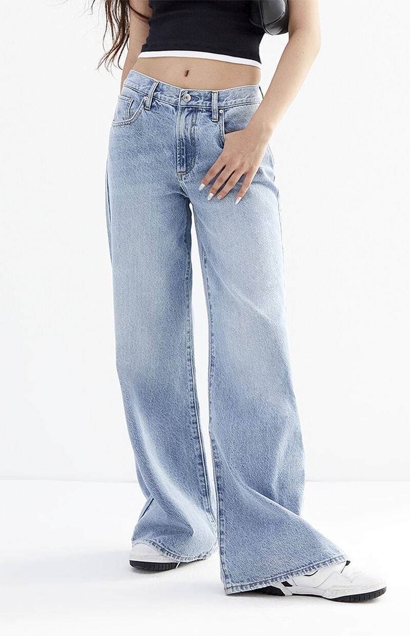 Lena Light Indigo Low Rise Super Baggy Jeans