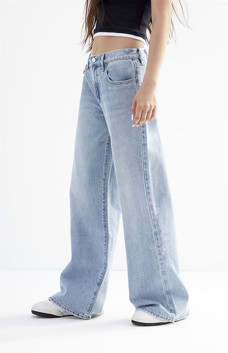Lena Light Indigo Low Rise Super Baggy Jeans