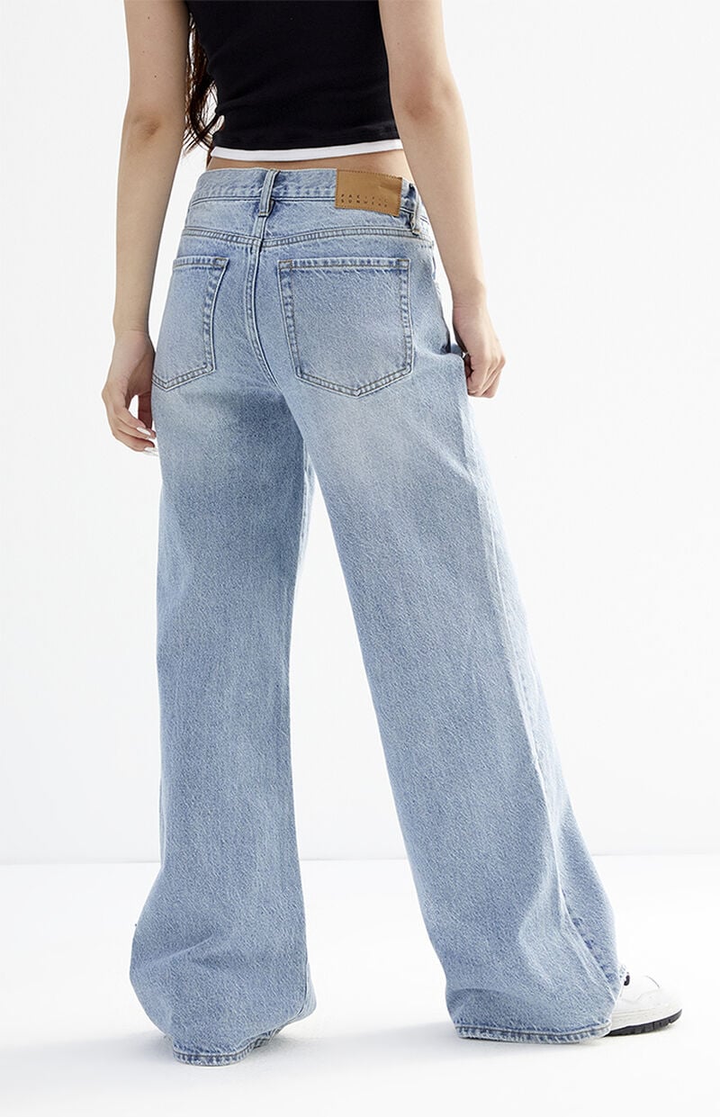 Lena Light Indigo Low Rise Super Baggy Jeans