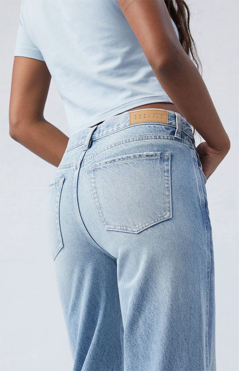 Eco Two-Tone Mid Rise Baggy Jeans