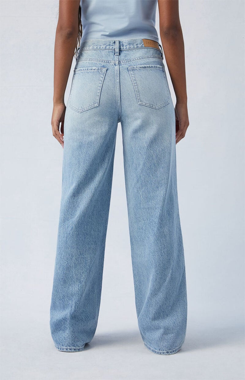 Eco Two-Tone Mid Rise Baggy Jeans