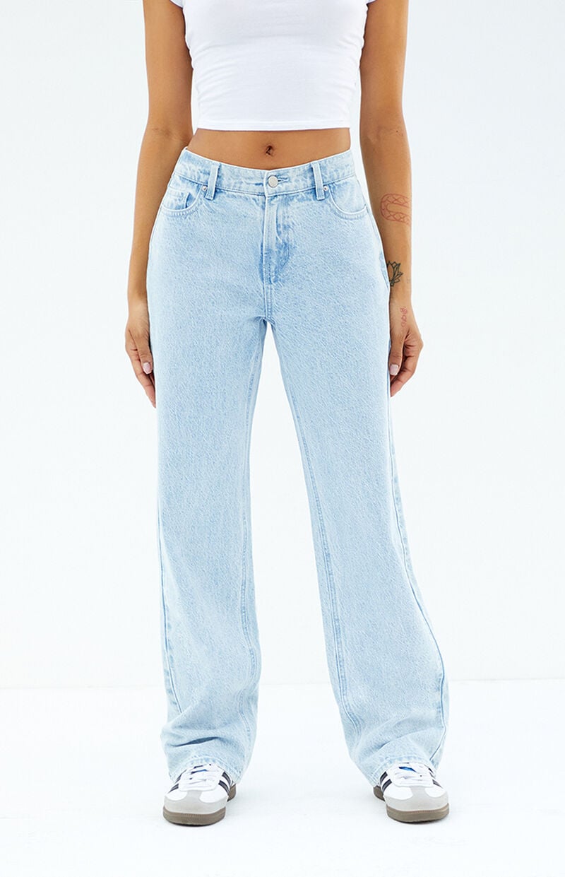 Jordyn Light Indigo Low Rise Straight Leg Jeans