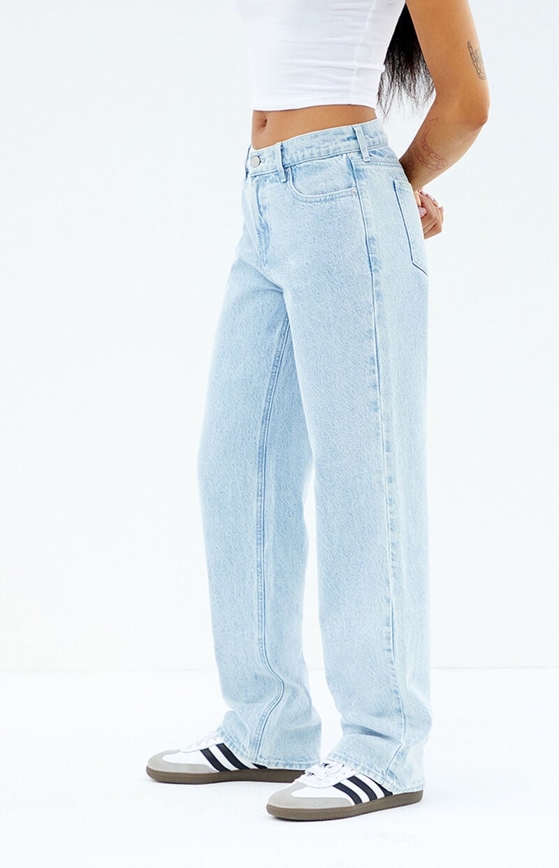 Jordyn Light Indigo Low Rise Straight Leg Jeans