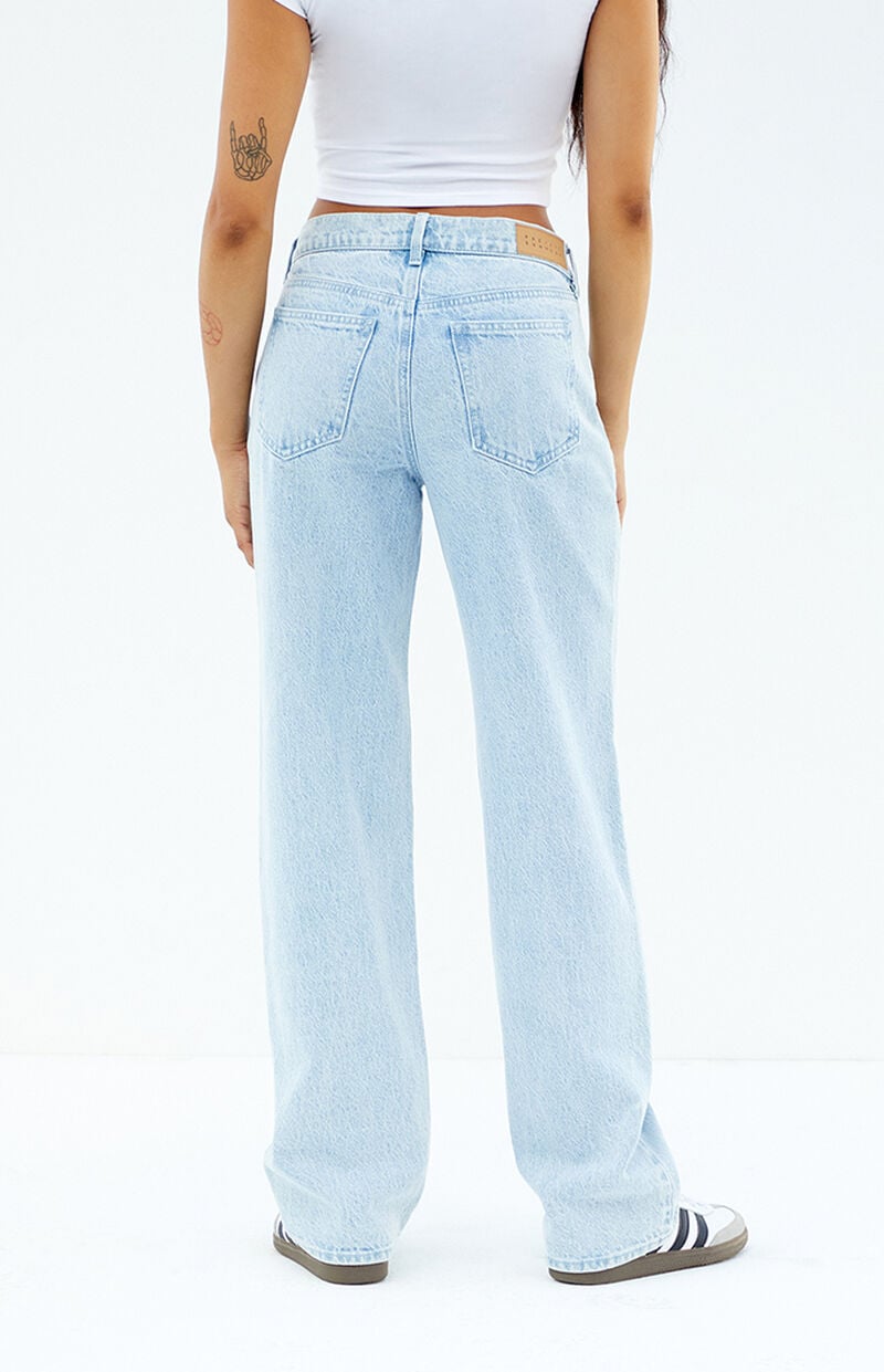 Jordyn Light Indigo Low Rise Straight Leg Jeans