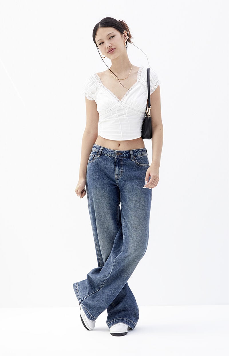 Casey Dark Tint Low Rise Baggy Jeans