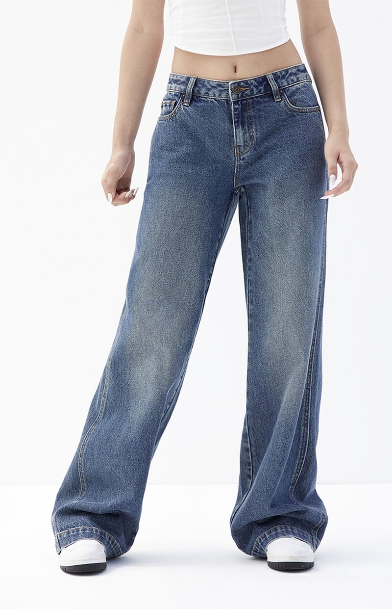 Casey Dark Tint Low Rise Baggy Jeans