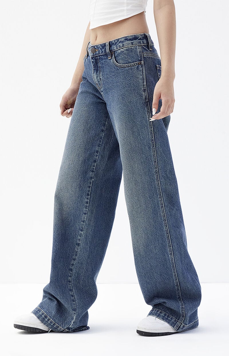 Casey Dark Tint Low Rise Baggy Jeans