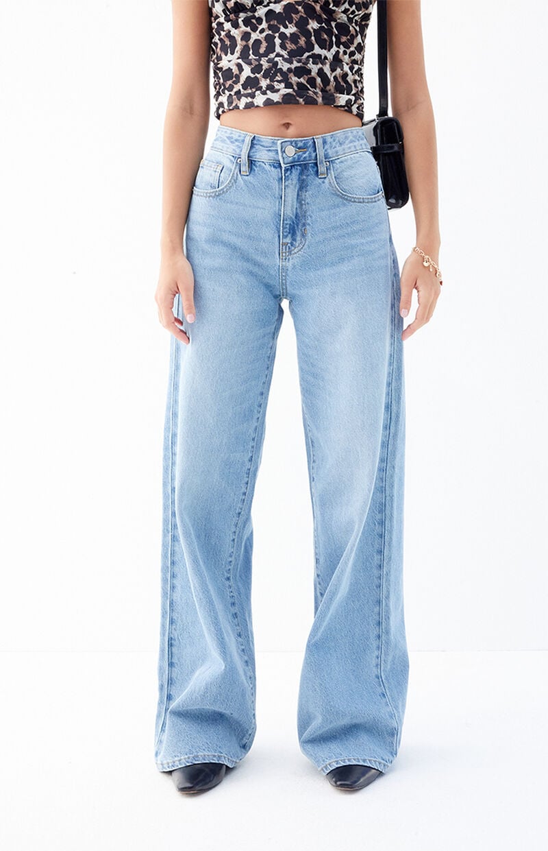 Jessie Medium Indigo High Waisted Baggy Jeans
