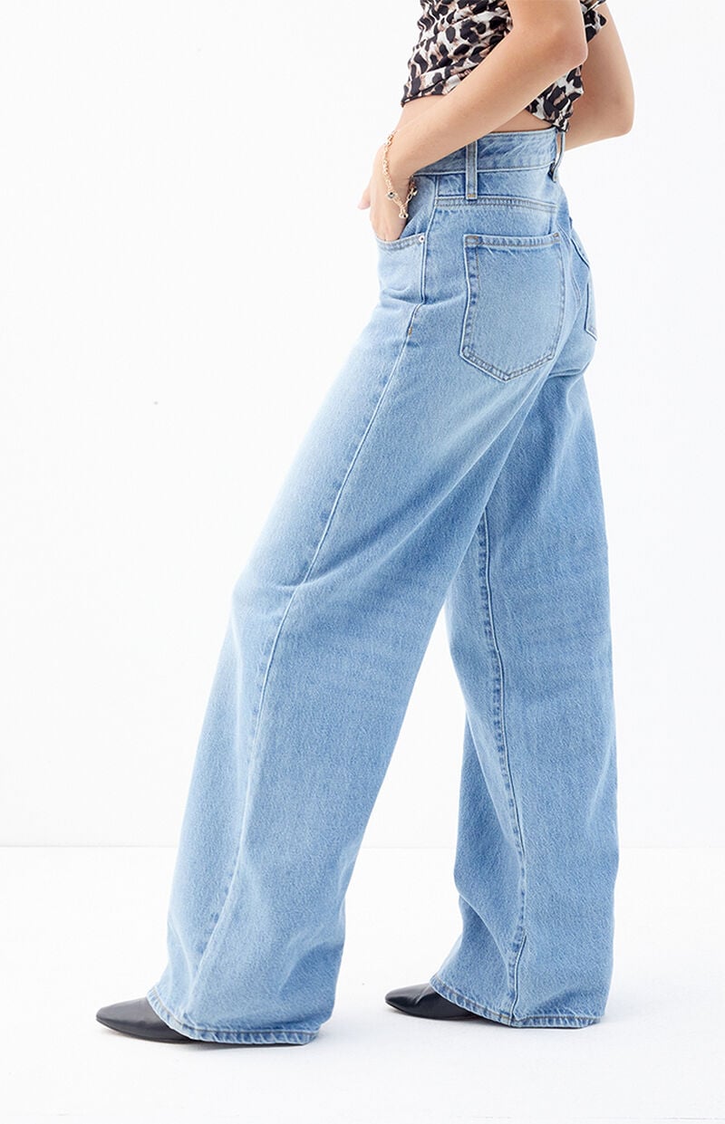 Jessie Medium Indigo High Waisted Baggy Jeans