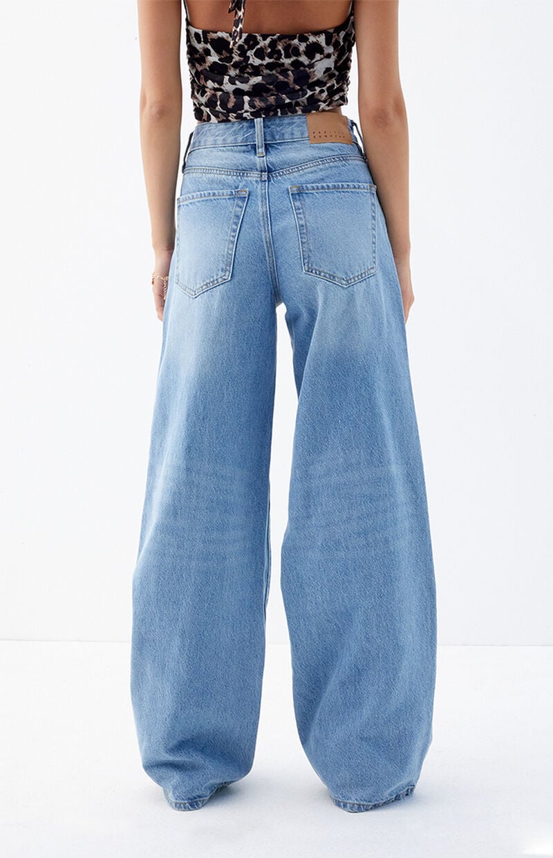 Jessie Medium Indigo High Waisted Baggy Jeans
