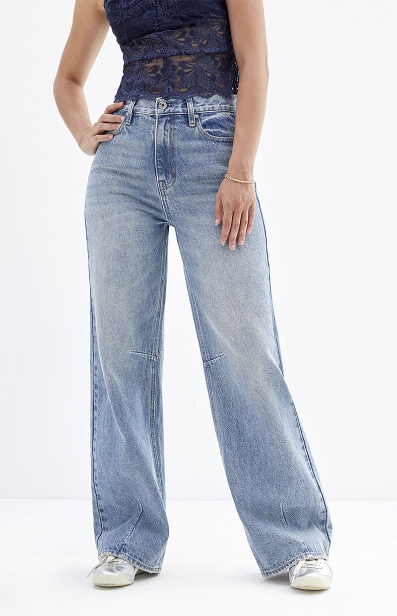 Cali Medium Indigo Dart Baggy Boyfriend Jeans