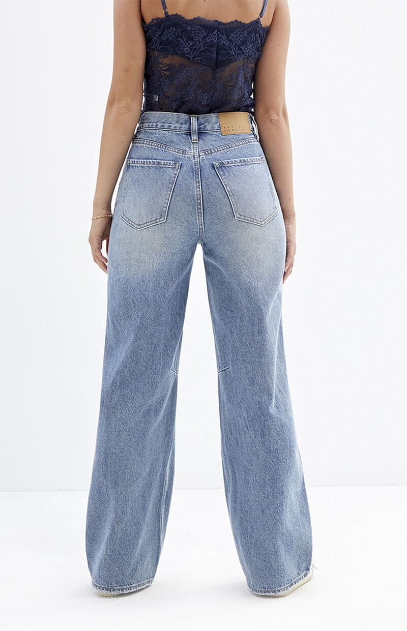 Cali Medium Indigo Dart Baggy Boyfriend Jeans