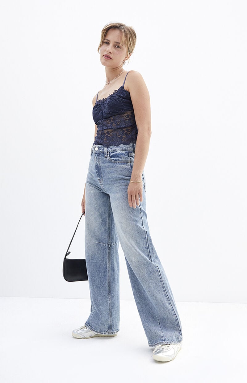 Cali Medium Indigo Dart Baggy Boyfriend Jeans