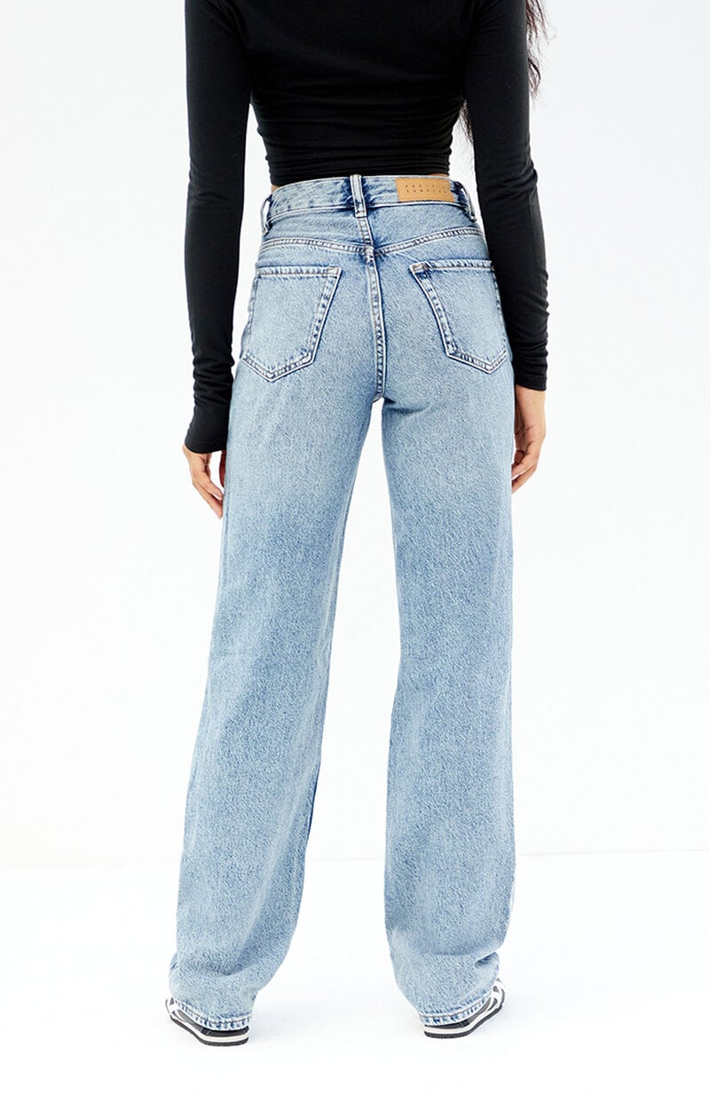 Medium Indigo Ripped V Dip '90s Boyfriend Jeans
