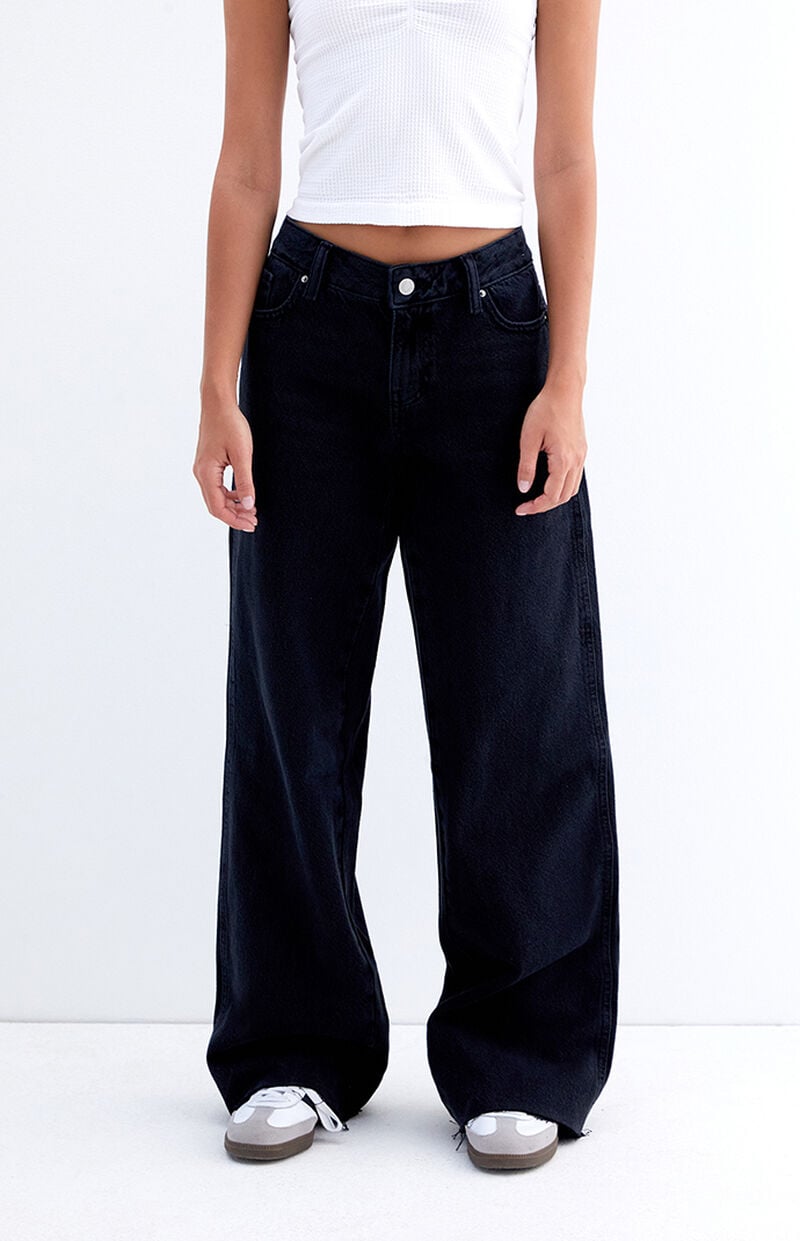 Casey Black Low Rise Baggy Jeans