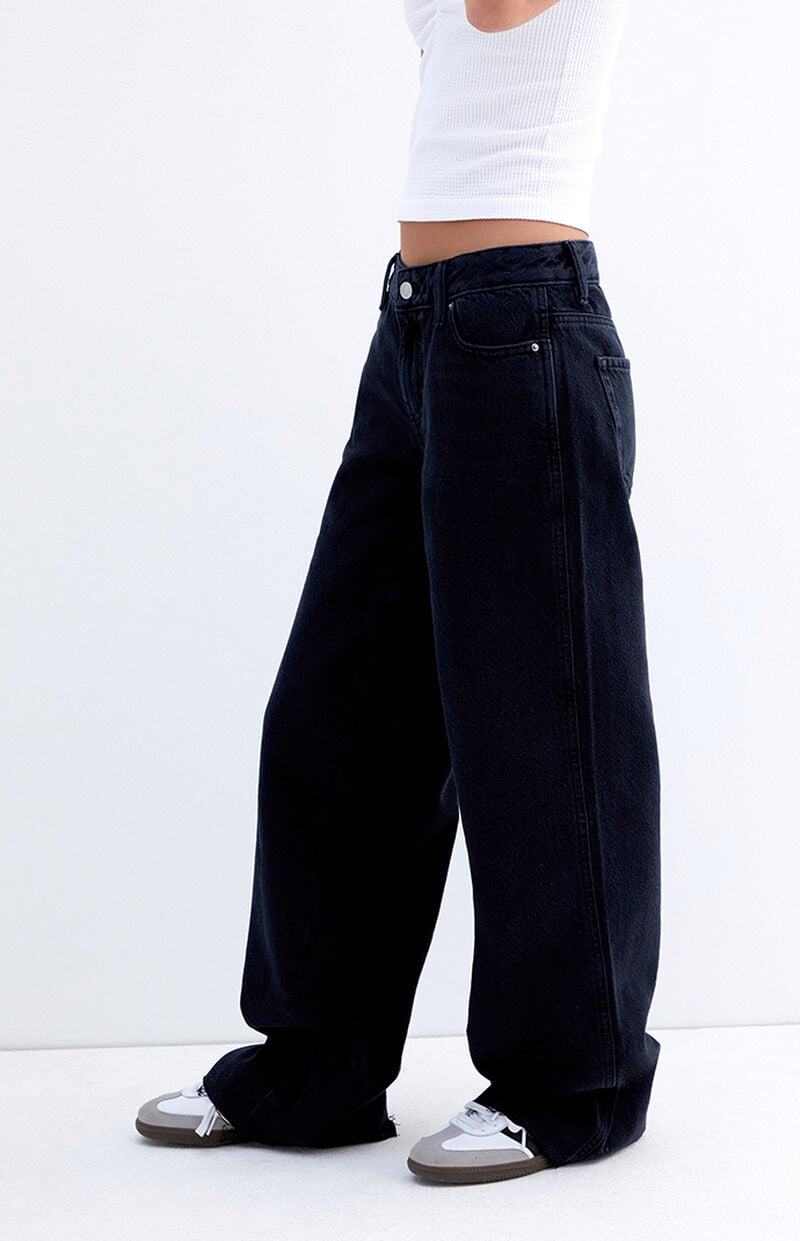 Casey Black Low Rise Baggy Jeans