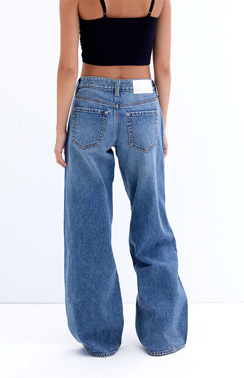 Medium Indigo Low Rise Baggy Jeans