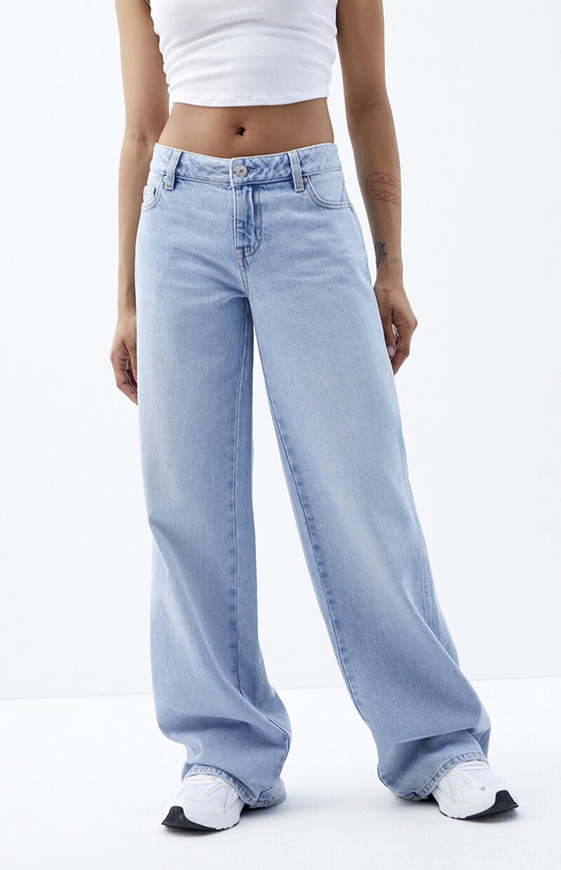 Casey Indigo Low Rise Baggy Jeans