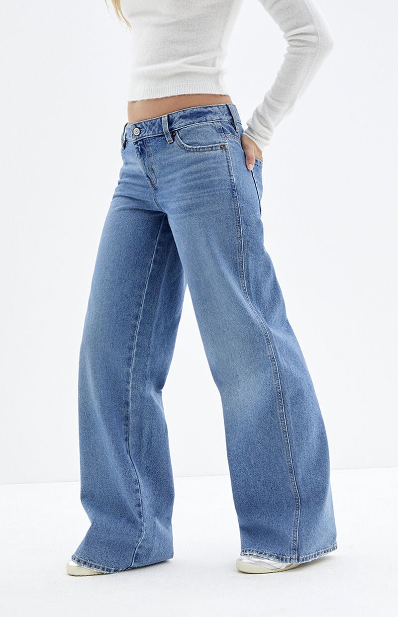 Casey Medium Indigo Low Rise Baggy Jeans