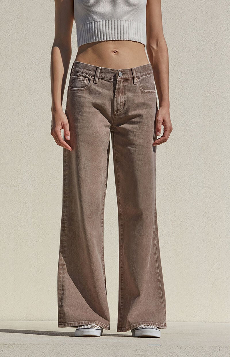 Brown Low Rise Extreme Baggy Jeans