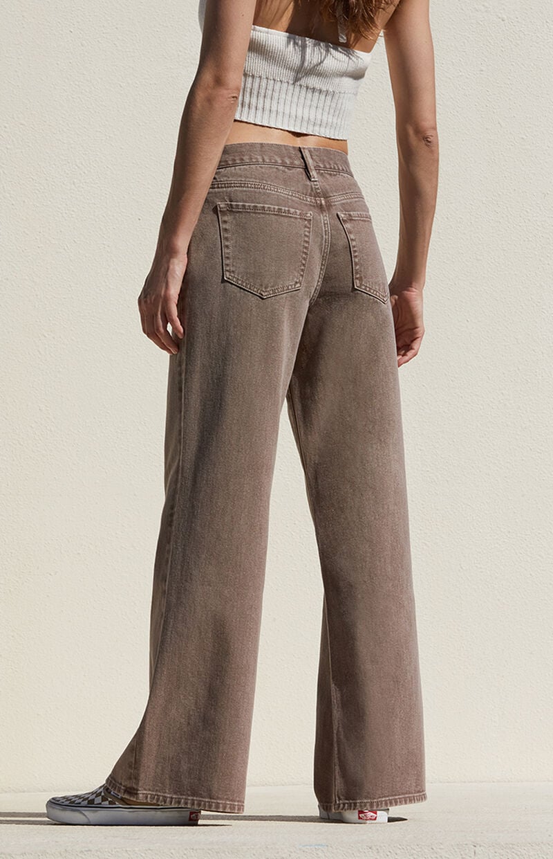 Brown Low Rise Extreme Baggy Jeans