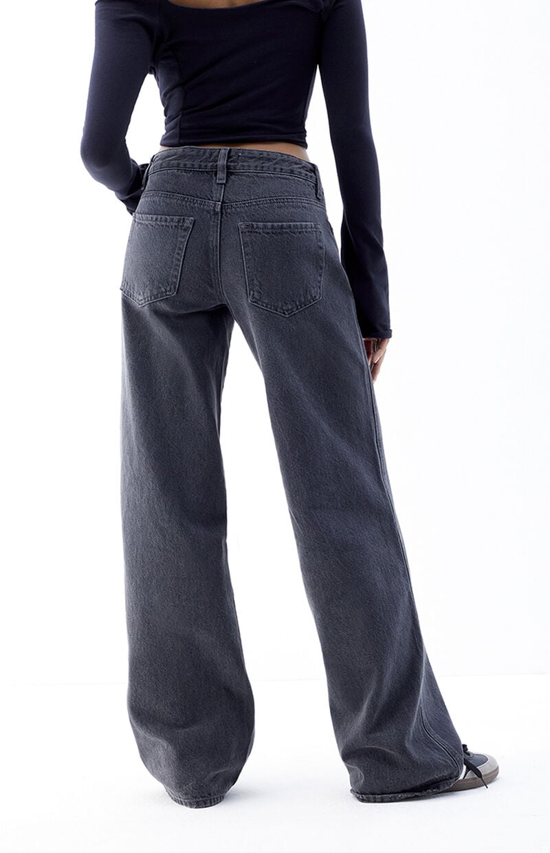 Casey Faded Black Low Rise Baggy Jeans