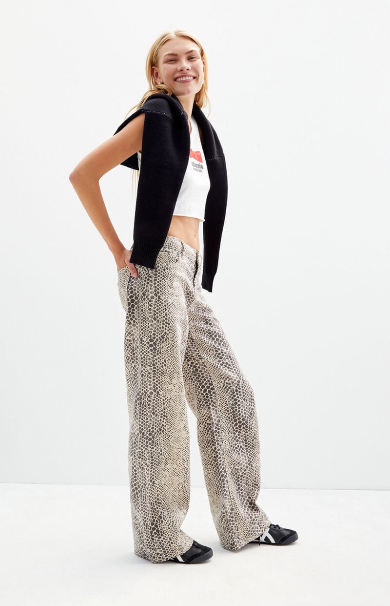 Casey Snake Low Rise Baggy Jeans