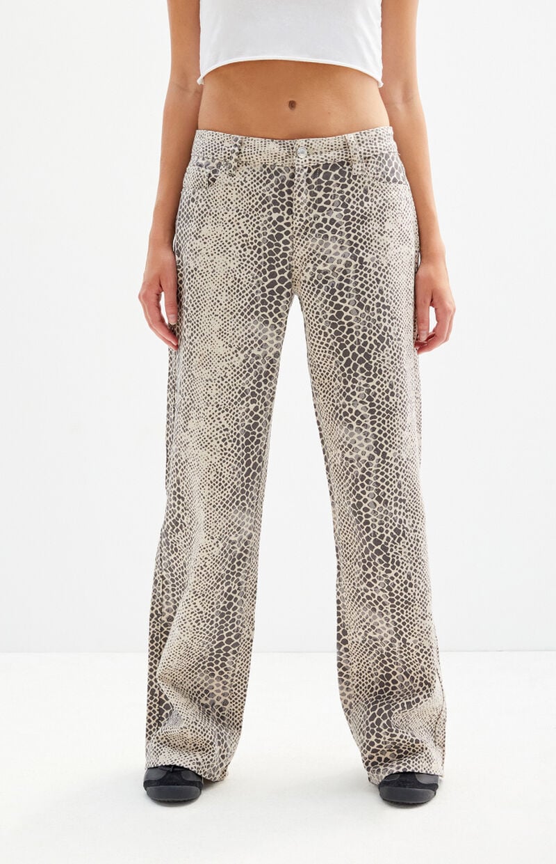 Casey Snake Low Rise Baggy Jeans