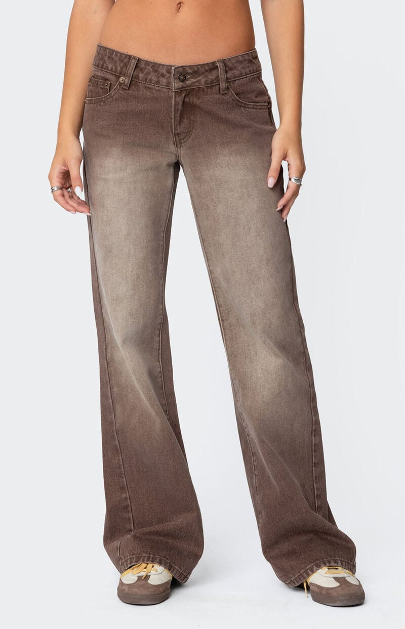 Edikted Alysse Low Rise Washed Jeans