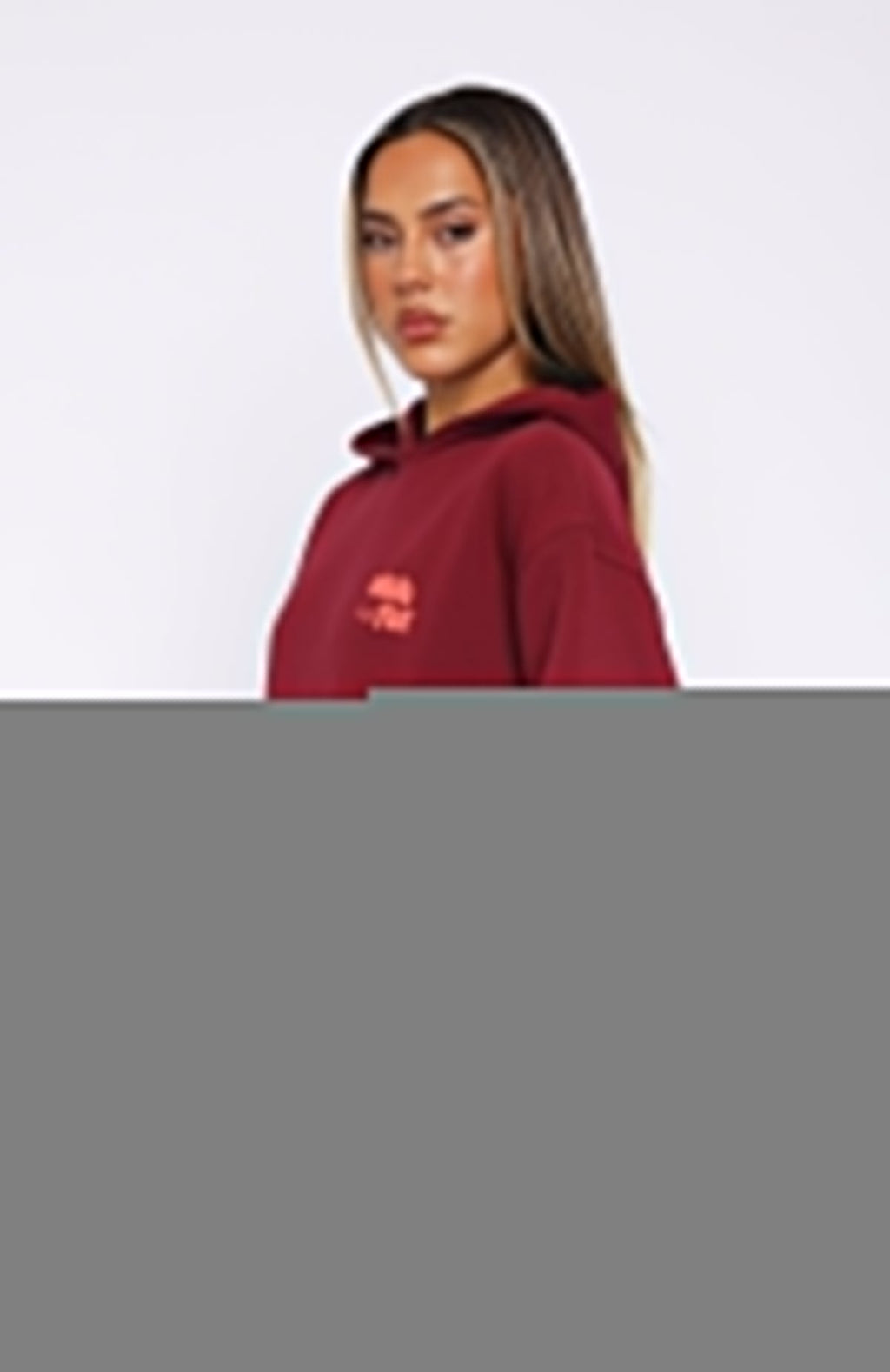 Capsule 9 Star Of The Moment Oversized Hoodie Burgundy